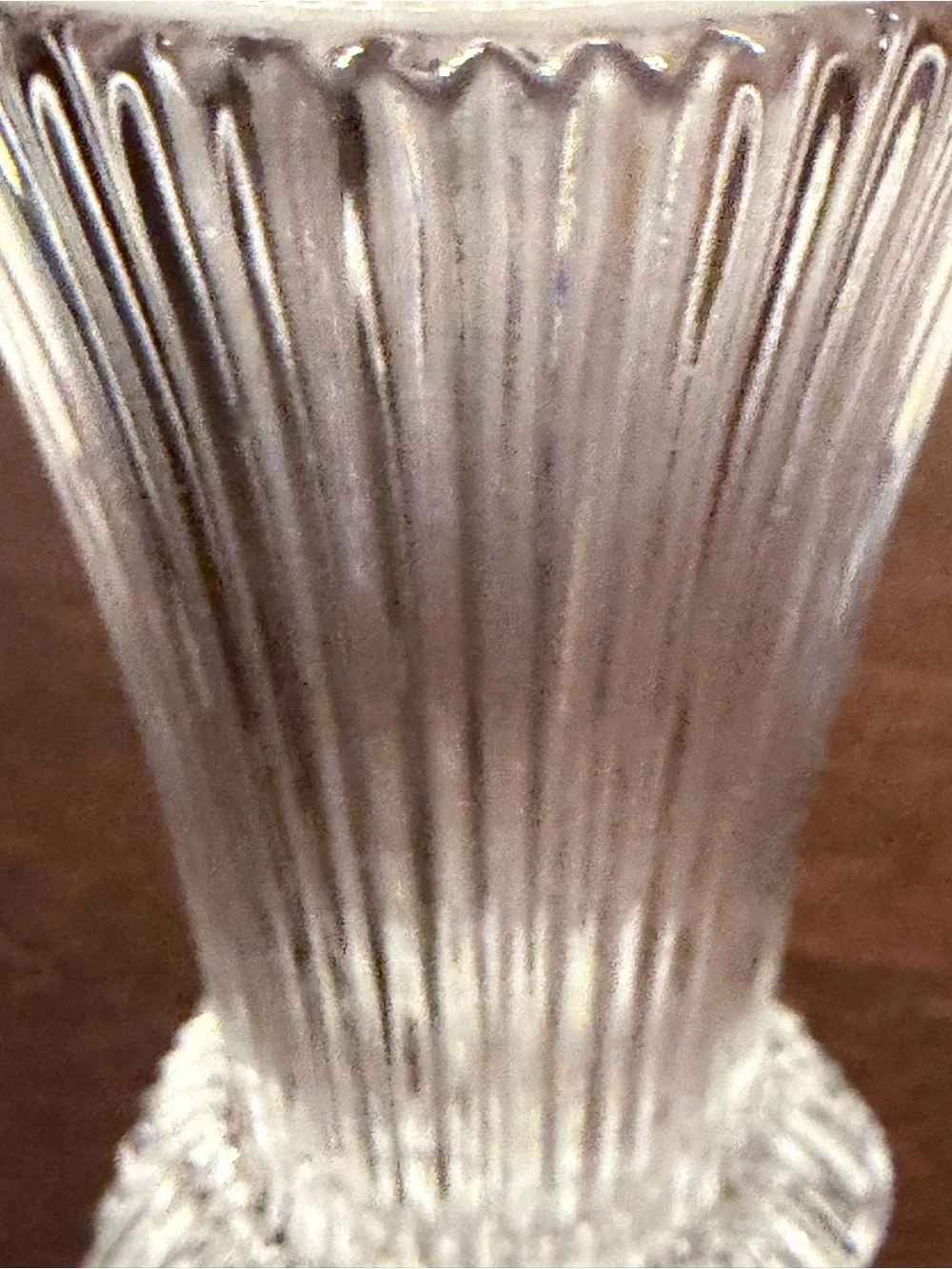 Vtg Fostoria Melissa Ribbed Bud Vase 4.75